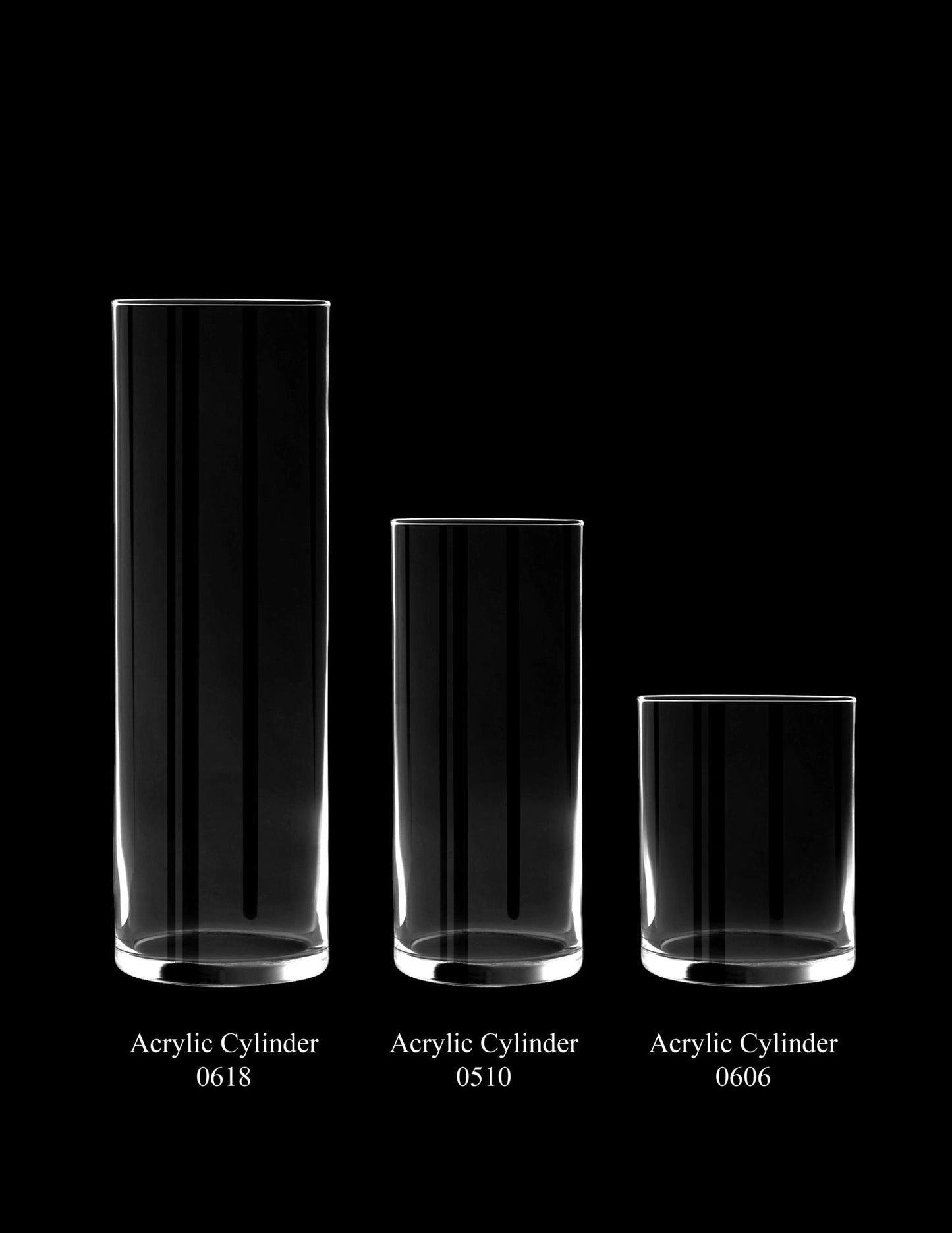 Acrylic cylinder vase