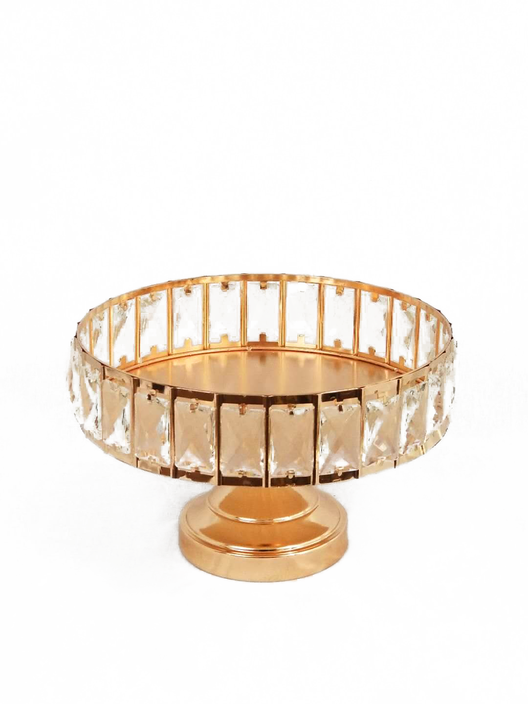SH142656 - 12" Metal Crystal Gold Cake Stand