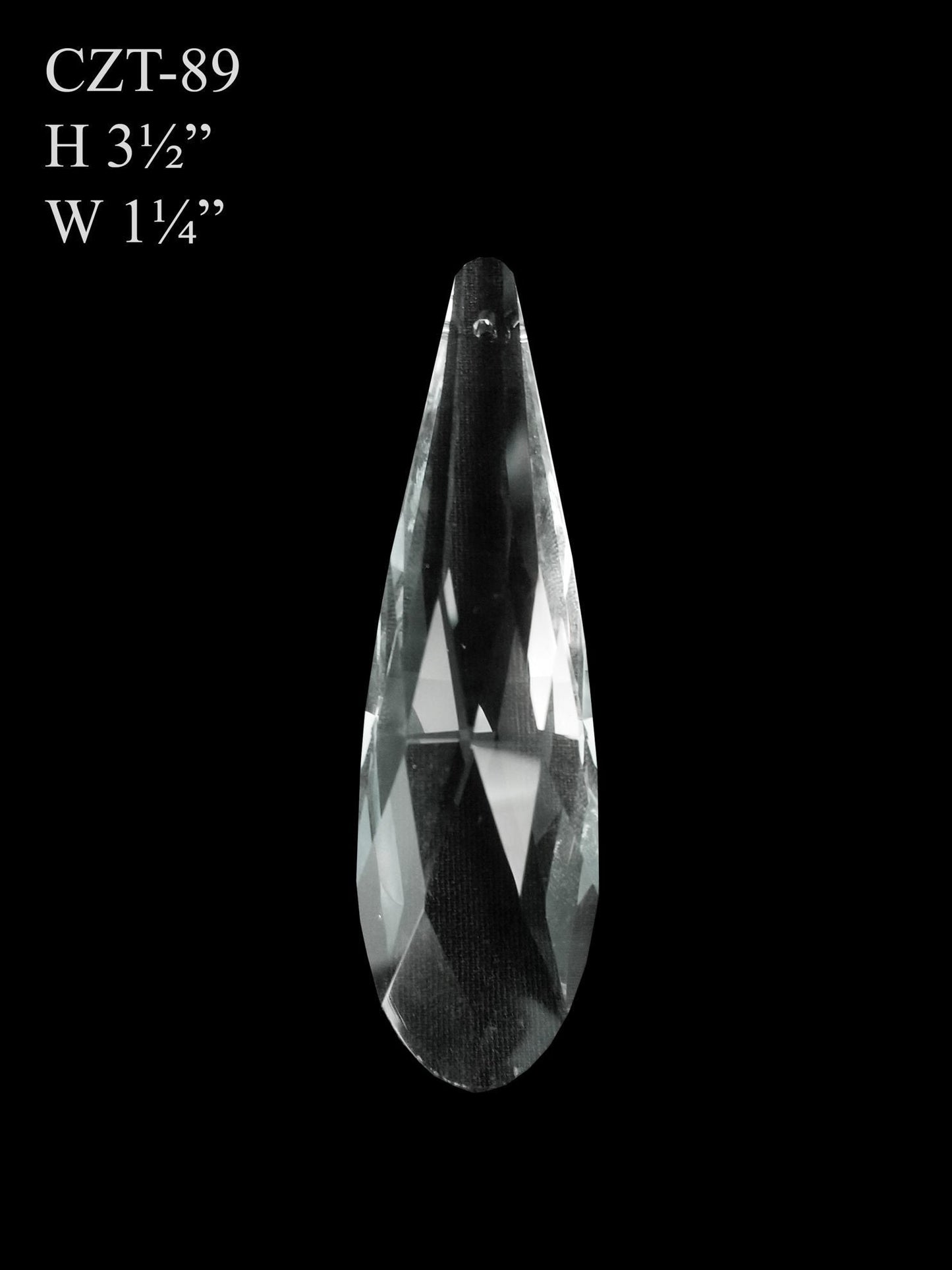 CZT-89 - Round Teardrop (L) Glass Pendant Suncatcher