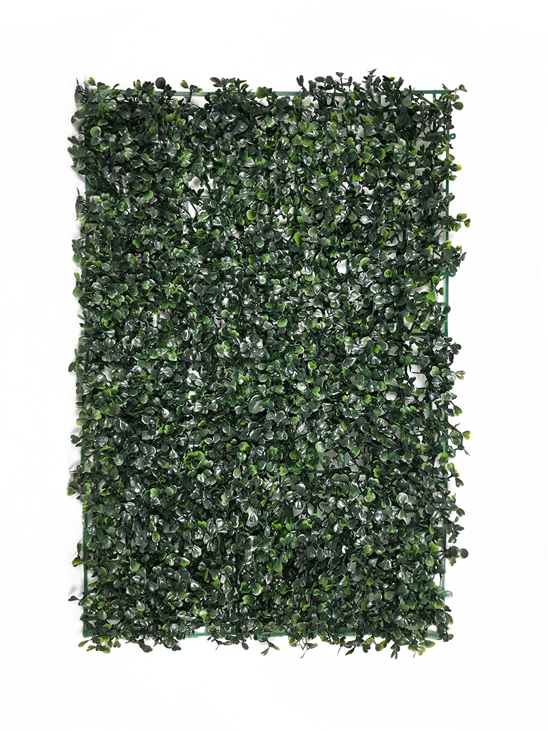 ZF-026 - Panels Artificial Boxwood Hedge Small Leaves Faux Foliage Green Garden Wall Mat
