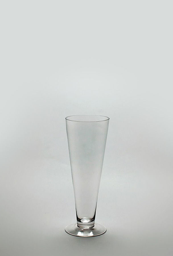 TP0512 - Clear Heavy Duty Trumpet Glass Vase 12"