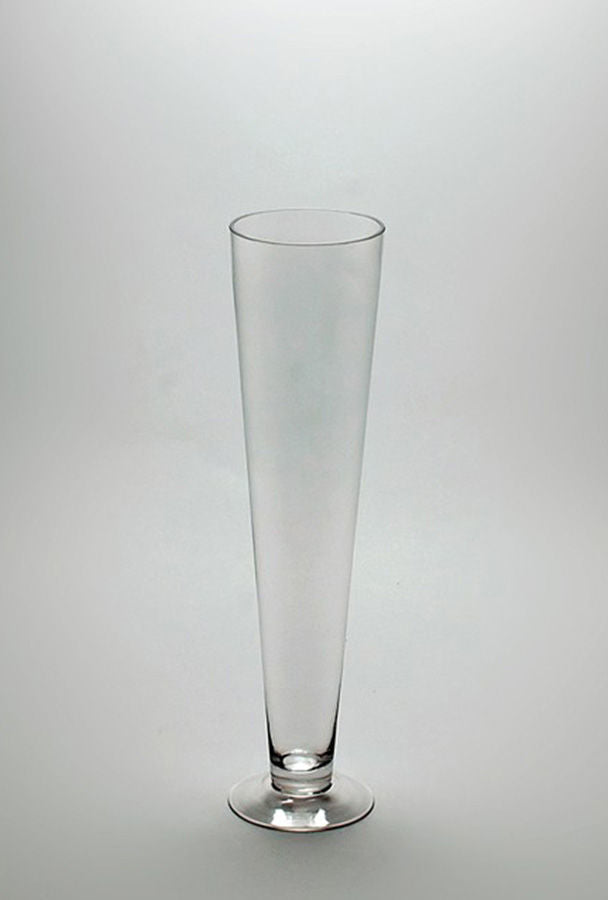 TP0520 - Clear Heavy Duty Trumpet Glass Vase 20"