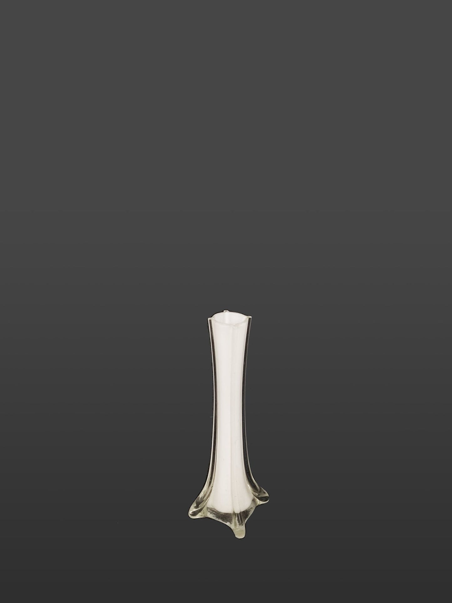 Clear Eiffel Tower Glass Flower Vase 8"