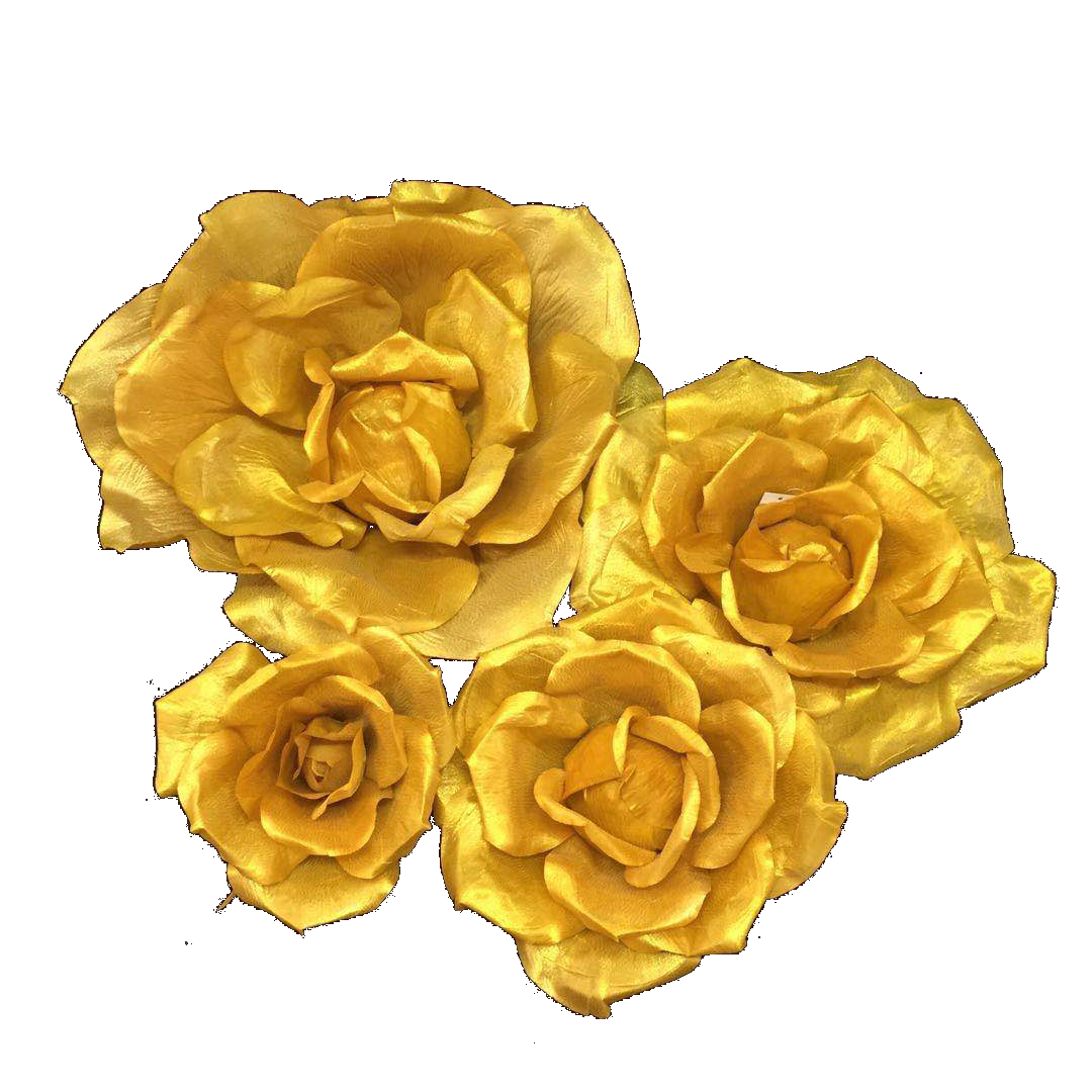 FL0504 - Silk Rose 4Pc Set - 8", 12", 15" & 20" to Create Flower Walls
