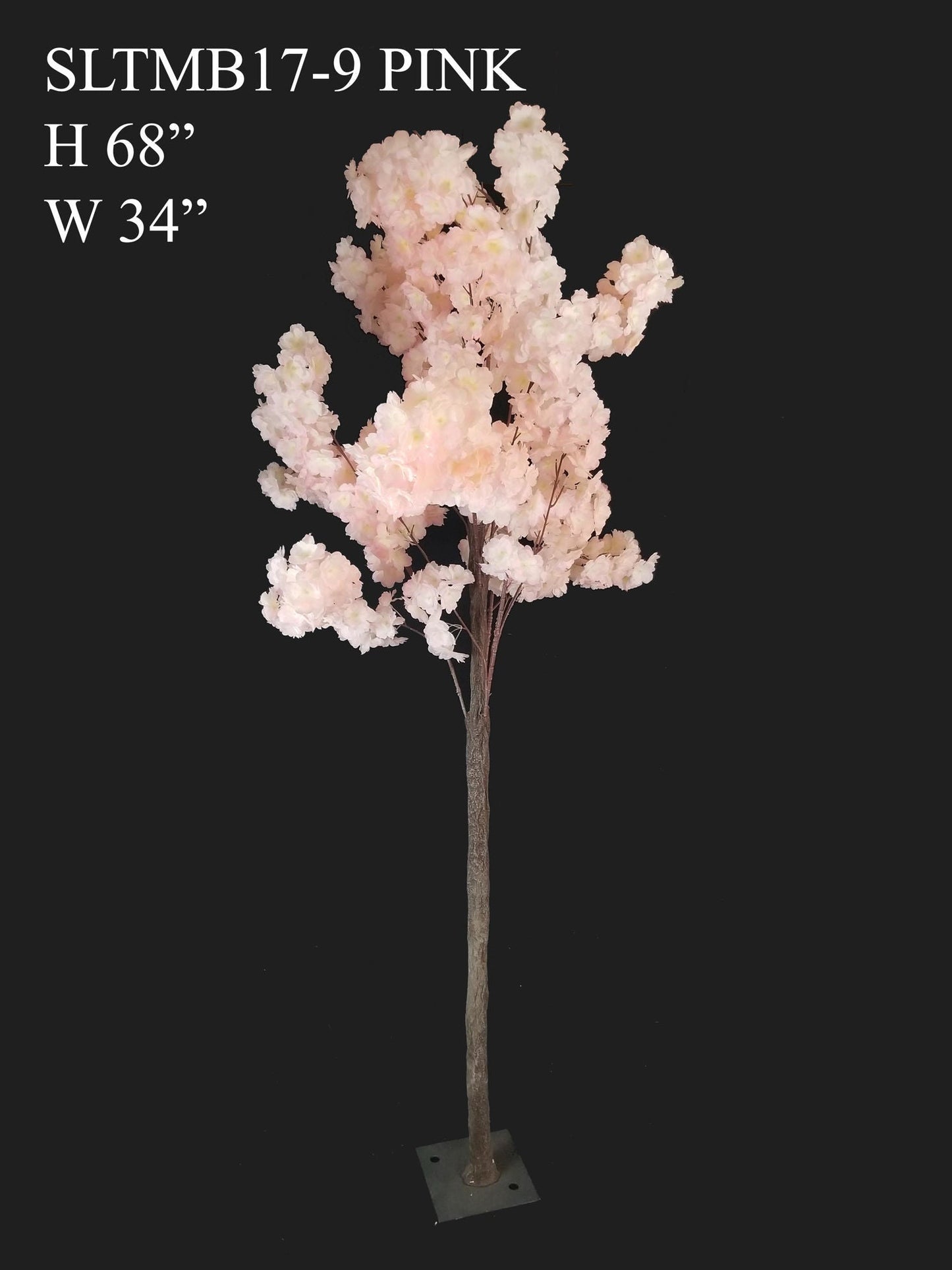 SLTMB17-9 Pink Tall Artificial Cherry Bloom Tabletop Centerpieces Tree 68"