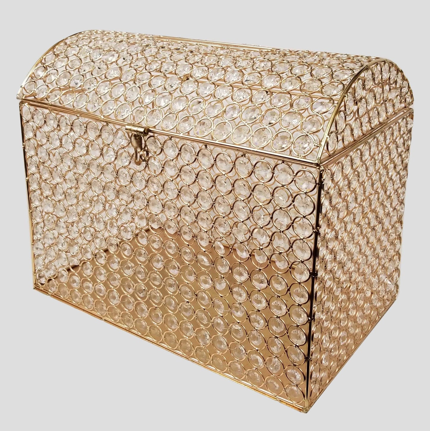 HBX-40 Gold - Real Crystal Beaded Card, Money, Donation Box 13"