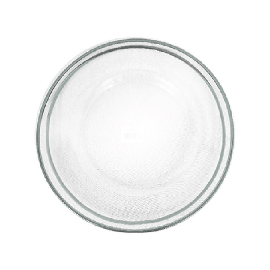 GP5430 SL - 13" Round Silver Double Ring Rimmed Glass Charger Plates