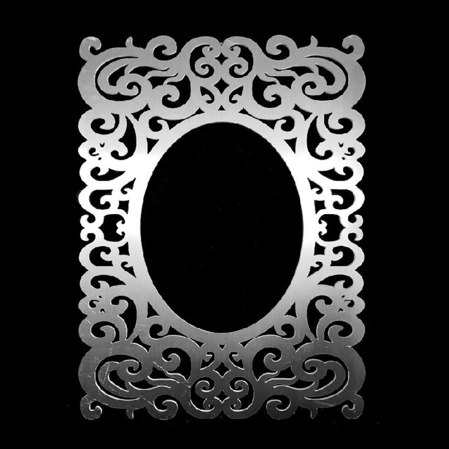 PF80*60-4 SL - 31" Silver Square with Oval Cutout PVC Foam-board Frame