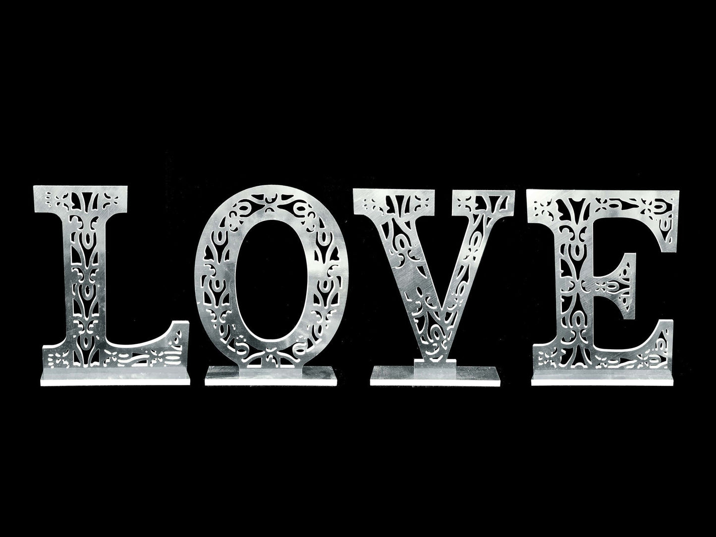 50CM LOVE - Silver PVC Foam-Board Sign