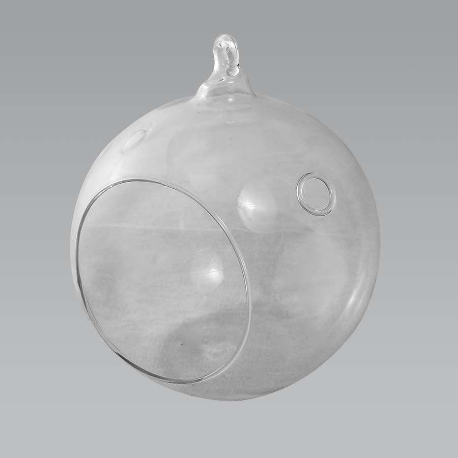 CH062B - 6" Glass Terrarium Globe Hanging Plant Holders