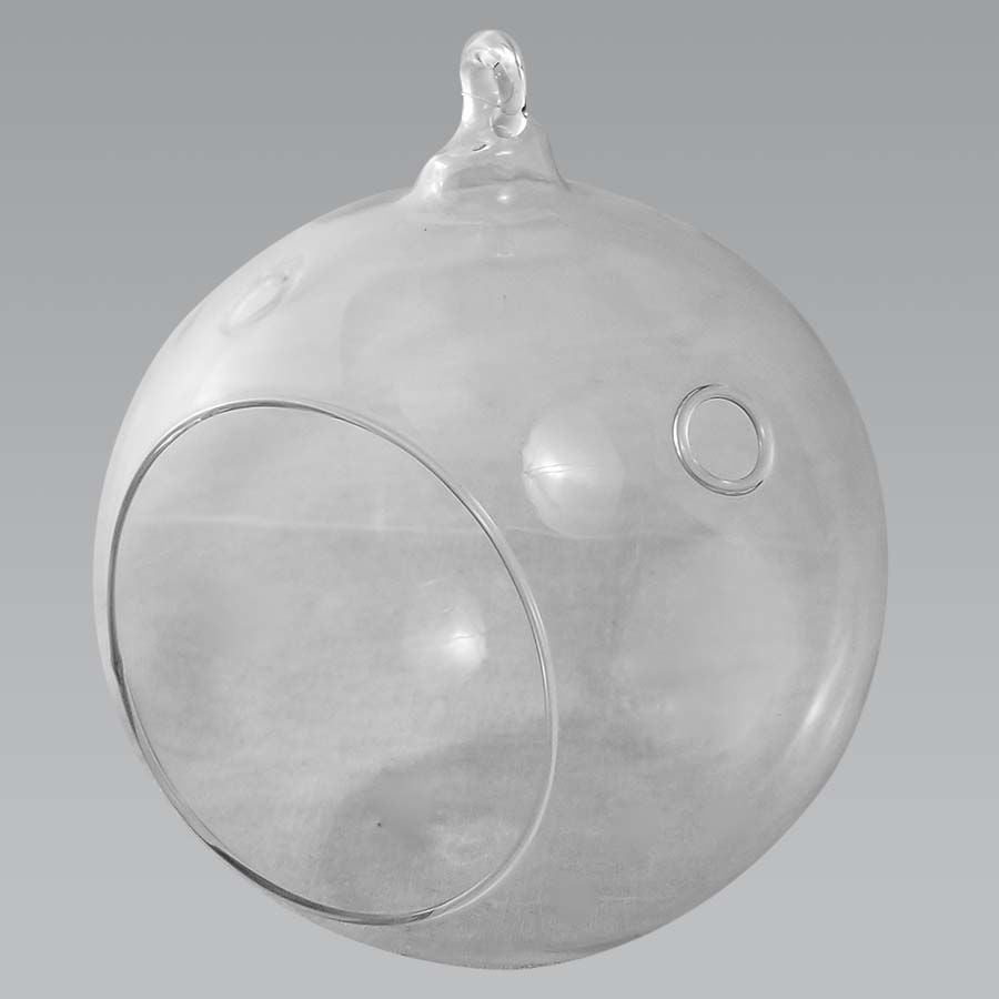 CH064 - 8" Glass Terrarium Globe Hanging Plant Holders
