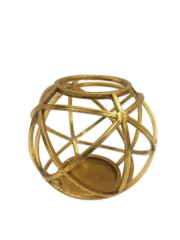 FJ70323 - Gold Geometric Metal Wired Decor 7"