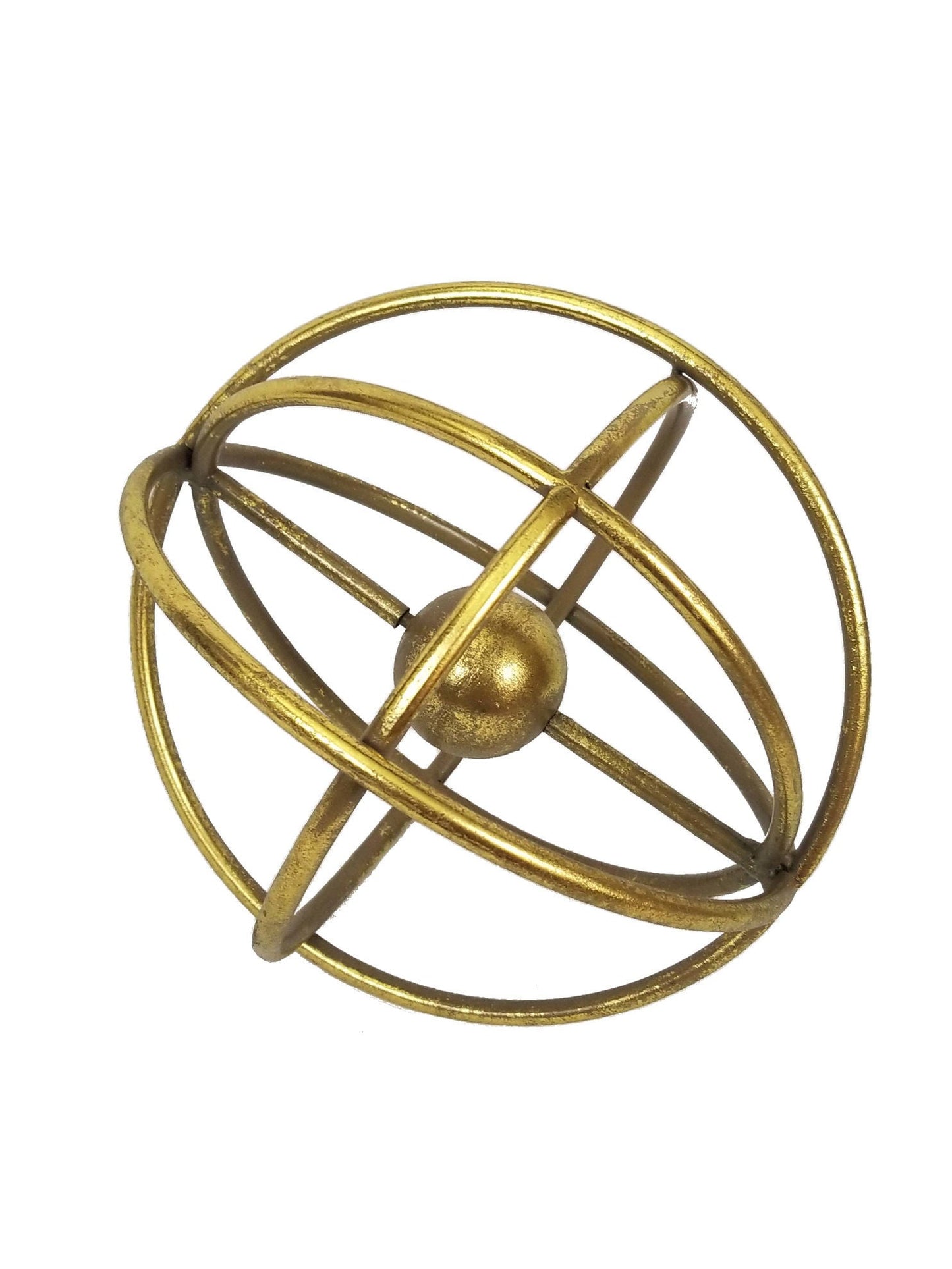 HK1613171 - Gold Round Geometric Metal Wired Decor 9.5"