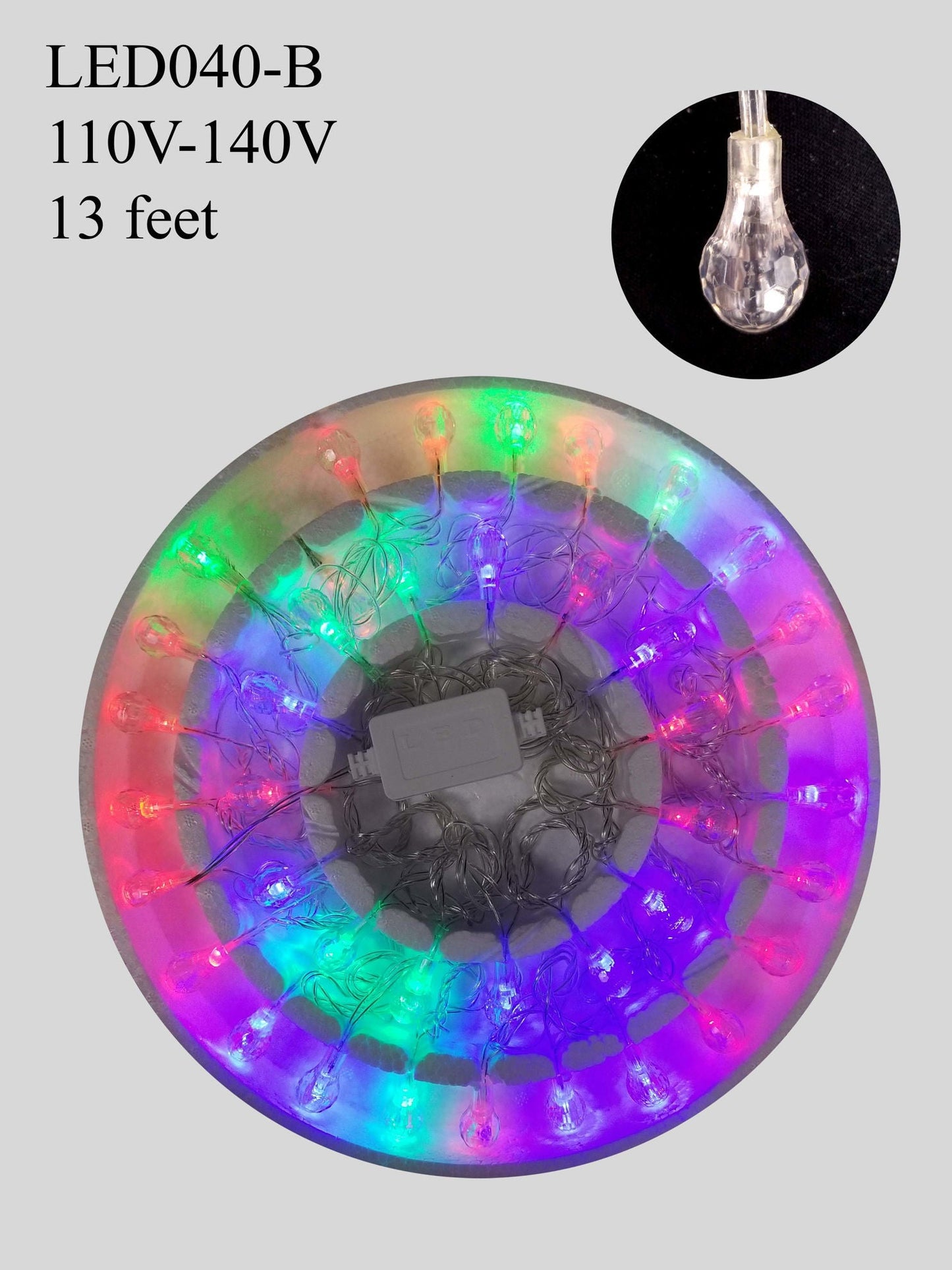 LED040 - 13" 40 LED Christmas Lights with Unique Design