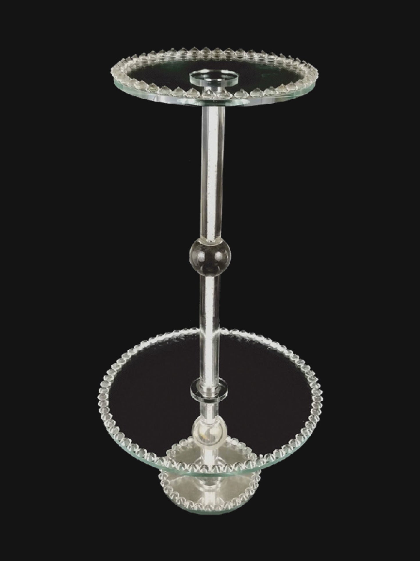 CH4192 - 27" Tall Two Tier Crystal Stand