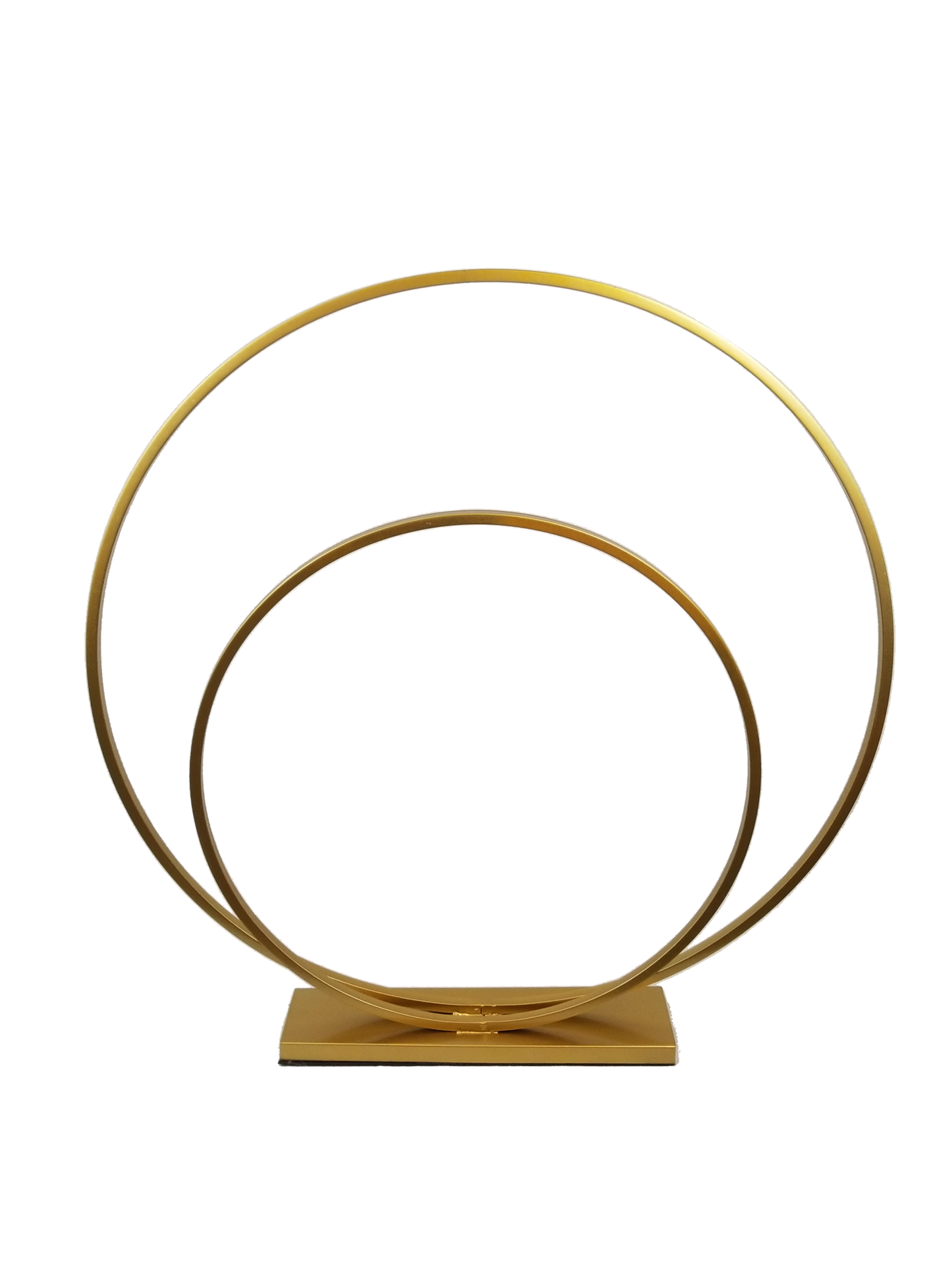 VC7555 A Gold - 30" Double Hoop Metallic Gold Flower Wreath