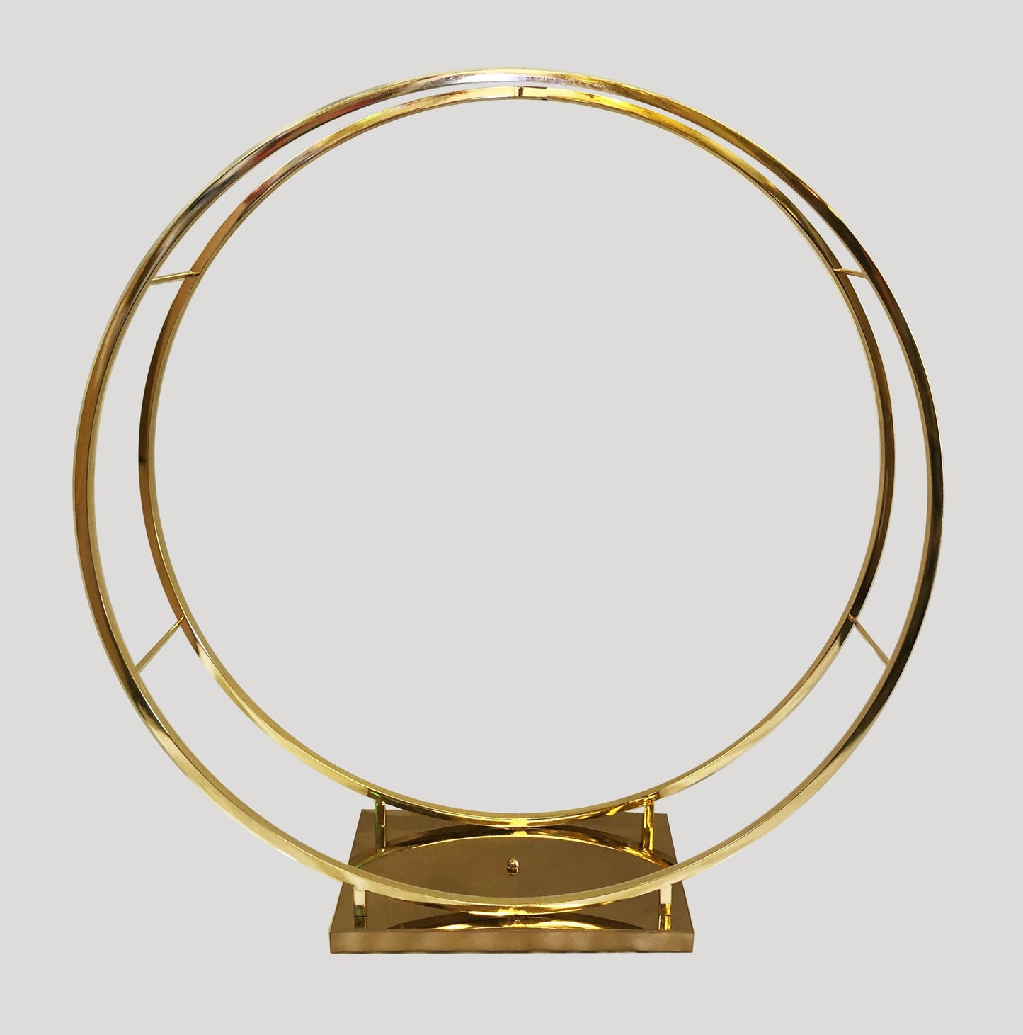 VC2890-80 - 32.5" Double Hoop Metallic Gold Flower Wreath