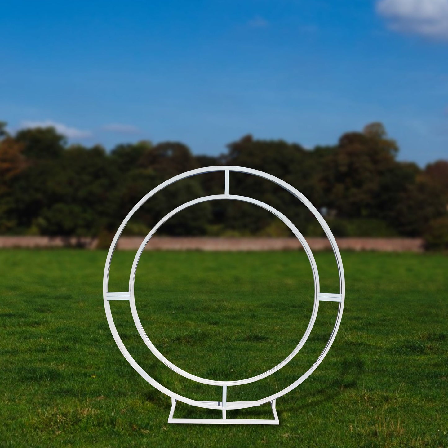 S19-04 - 59" White Metal Backdrop Wedding Arch