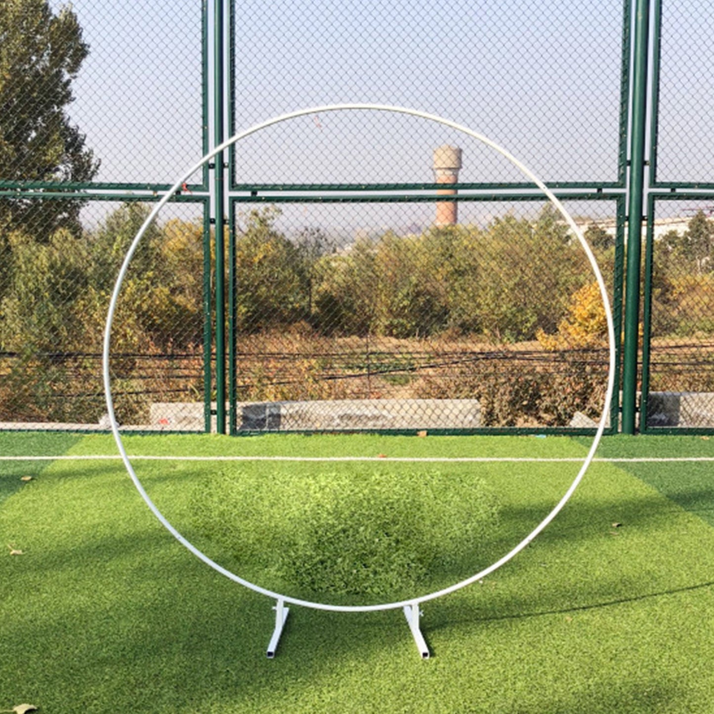GMD180 WT - 6' White Metal Backdrop Wedding Arch