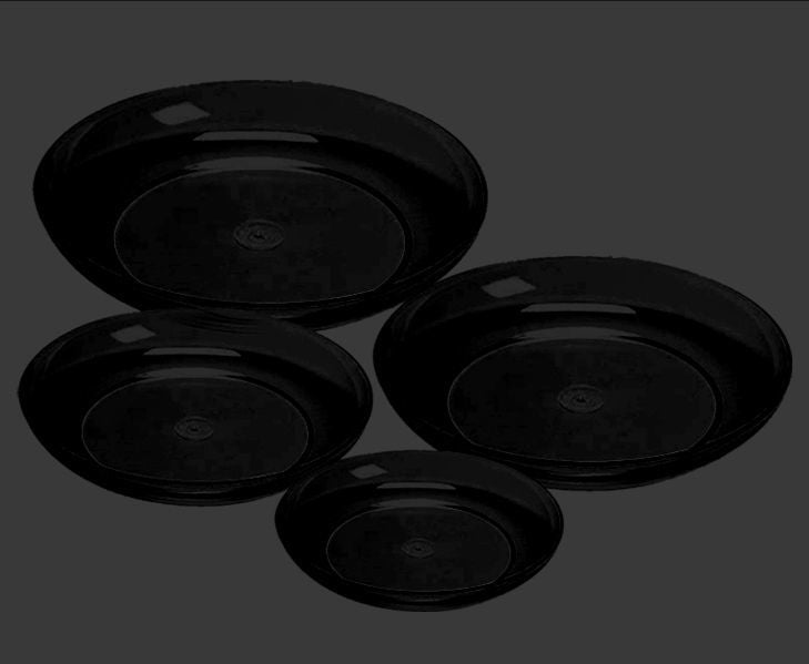 6" Black Lomey Designer Dish Centerpiece Builder 1 Dozen