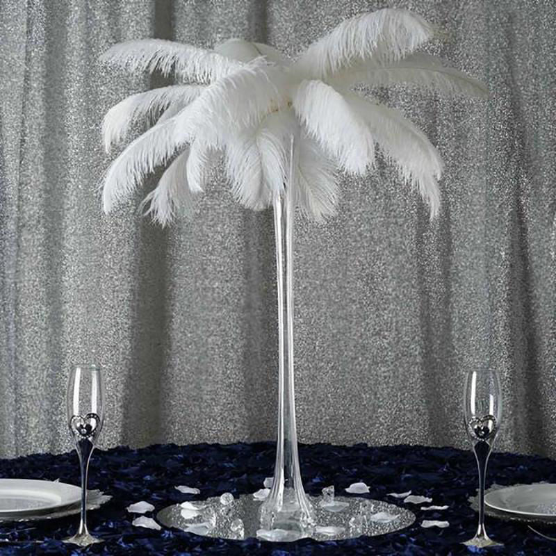 White Ostrich Feathers - 22" - 32"