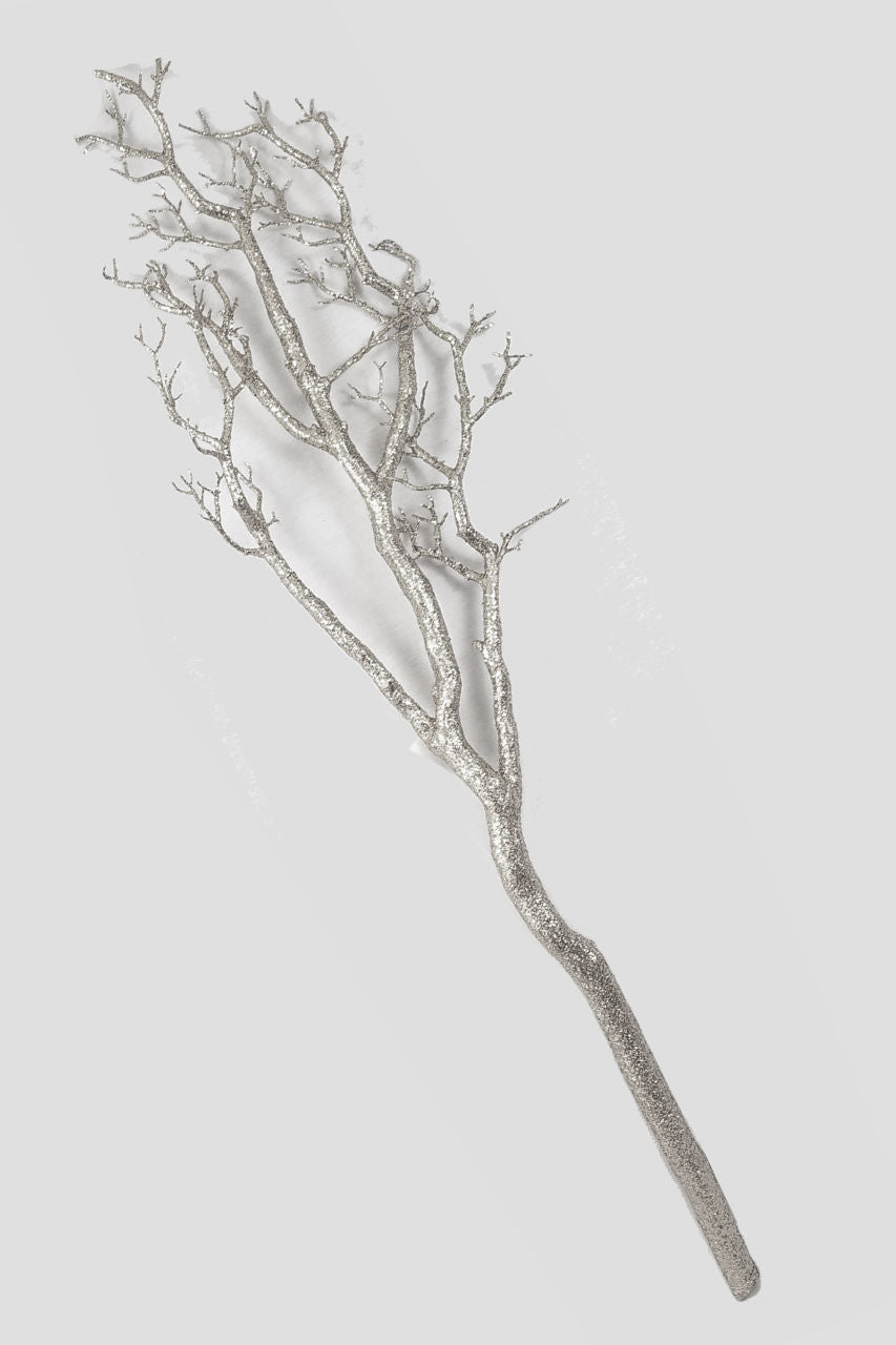 AD384 - Silver 60"Glitter Tree Branches