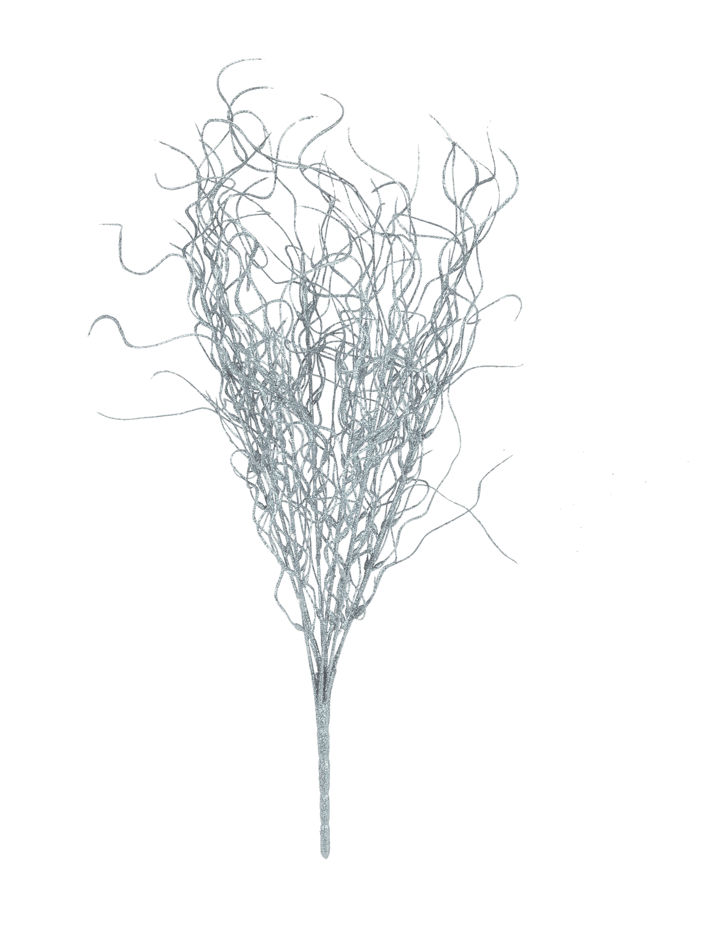 Silver - 16" Angel Hair Glitter Twig