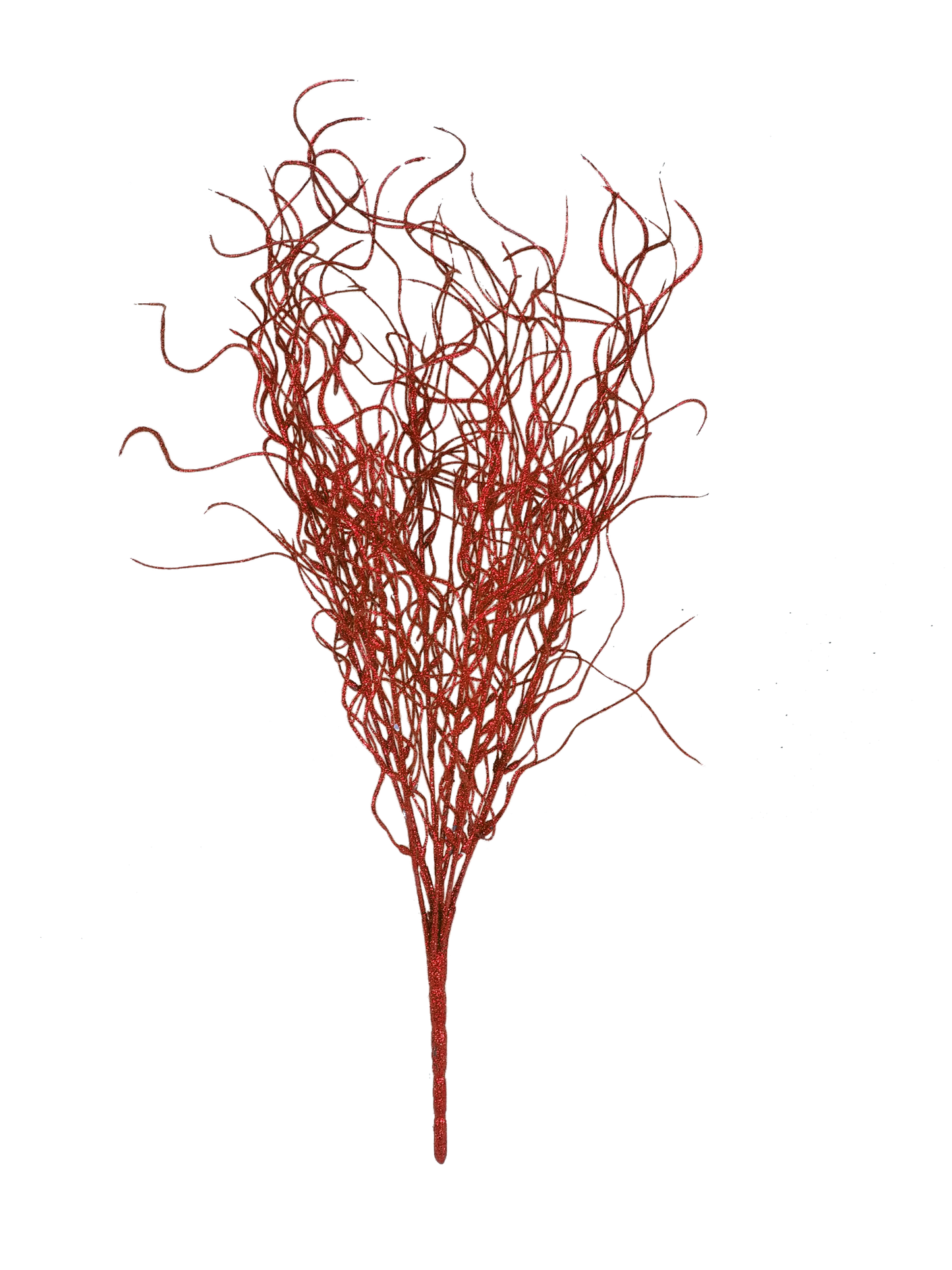 Burgundy - 16" Angel Hair Glitter Twig