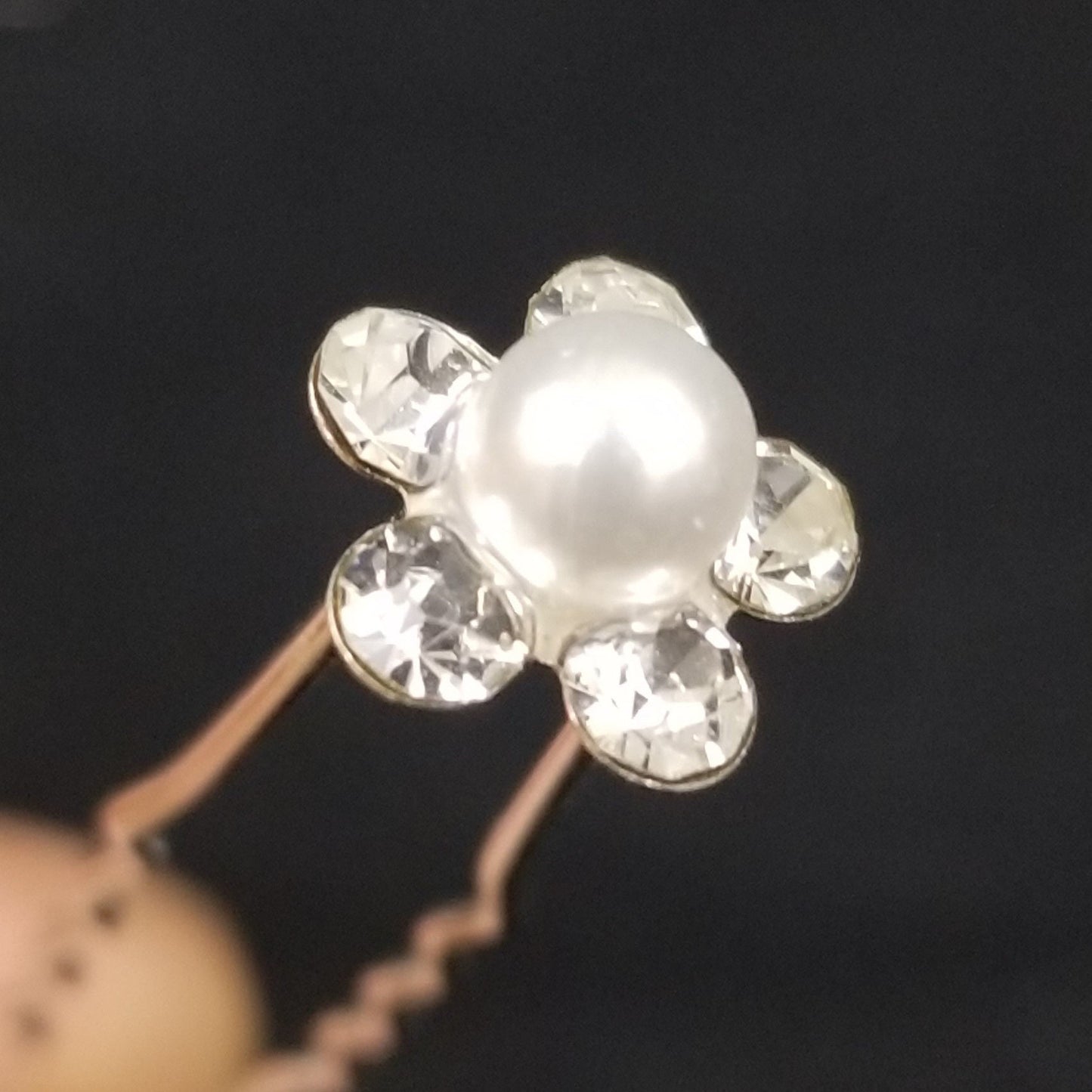 20pcs Pearl Flower (S) Rhinestone Hair Pins