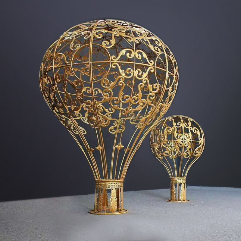 A20190605 L - 112" Gold Metal Air Balloon Backdrop Decor