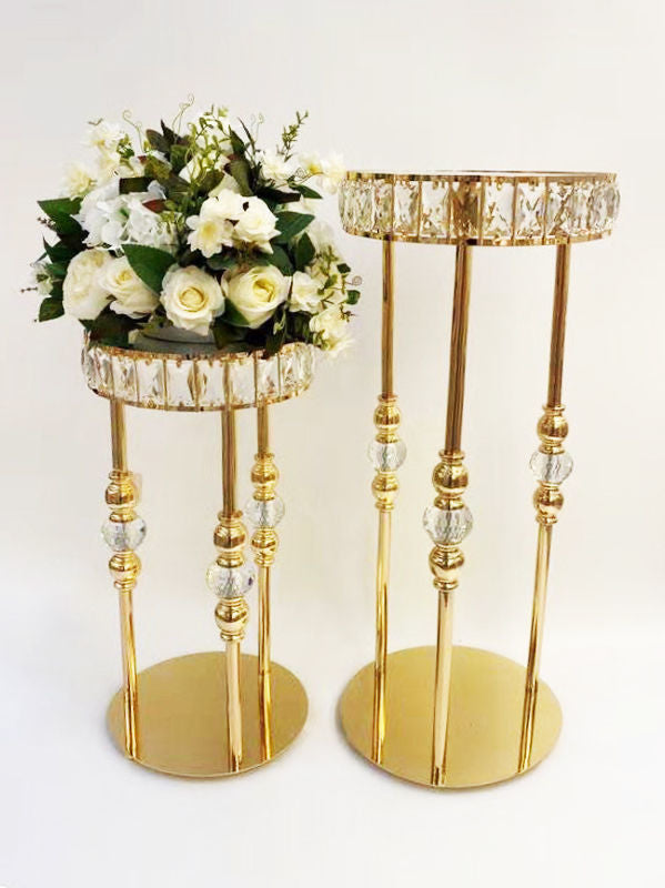 F1002-L 32.5"High Mirror Top Cake Stand Pedestal