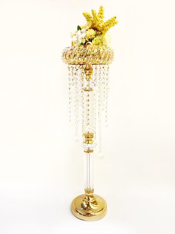 F 111 GD 50" Crystal Chain Flower Diamond Pendant Chandelier Stand