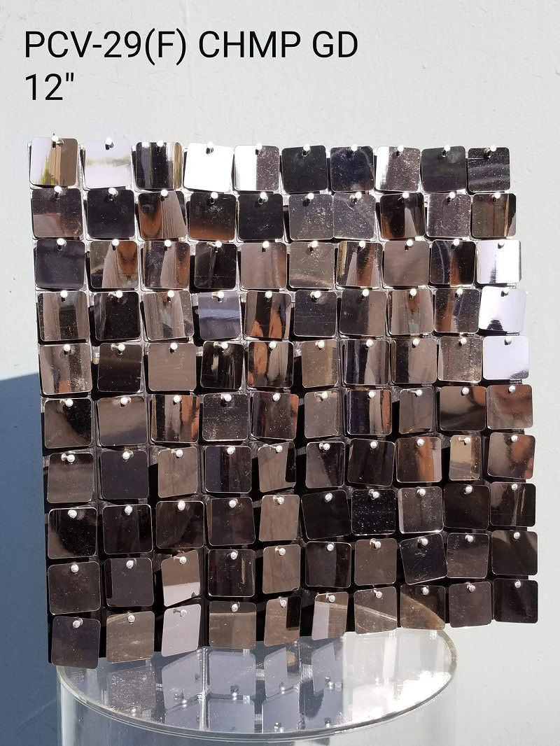 PVC29 (F) - CHAMPAIGN GOLD SHIMMER WALL PANELS 12"