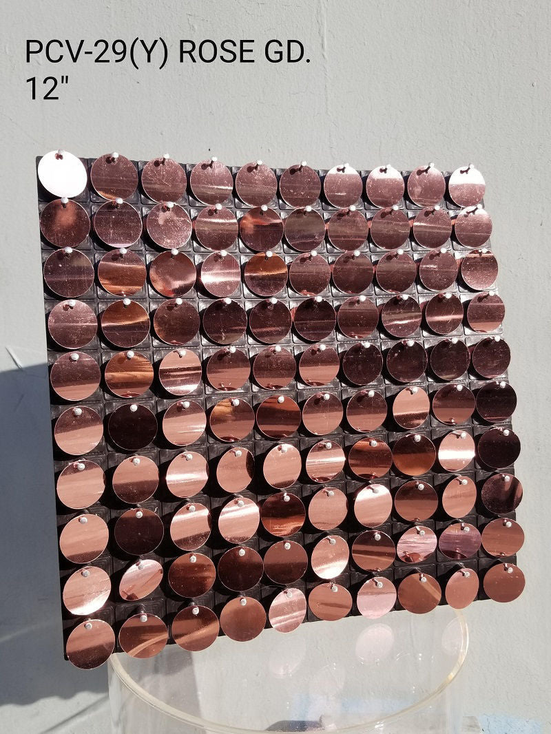 PVC29 (Y) - ROSE GOLD SHIMMER WALL PANELS 12"