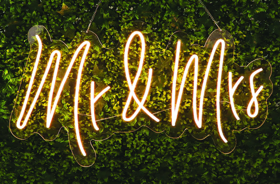 LED MR&MRS Neon Sign 33"