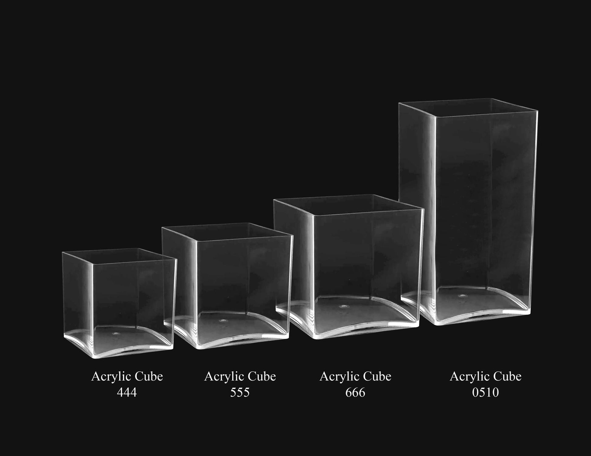 Acrylic cube vase