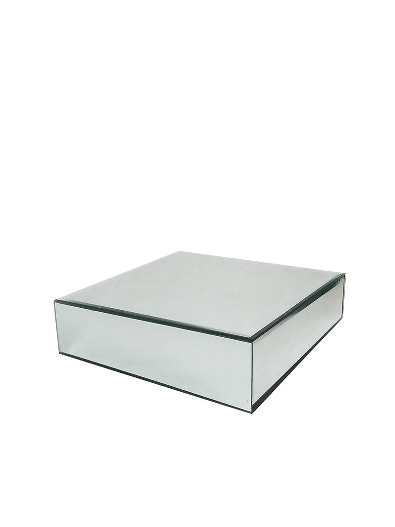MRD-3450 - Mirror Box Cake Stand H 3" x W 10"
