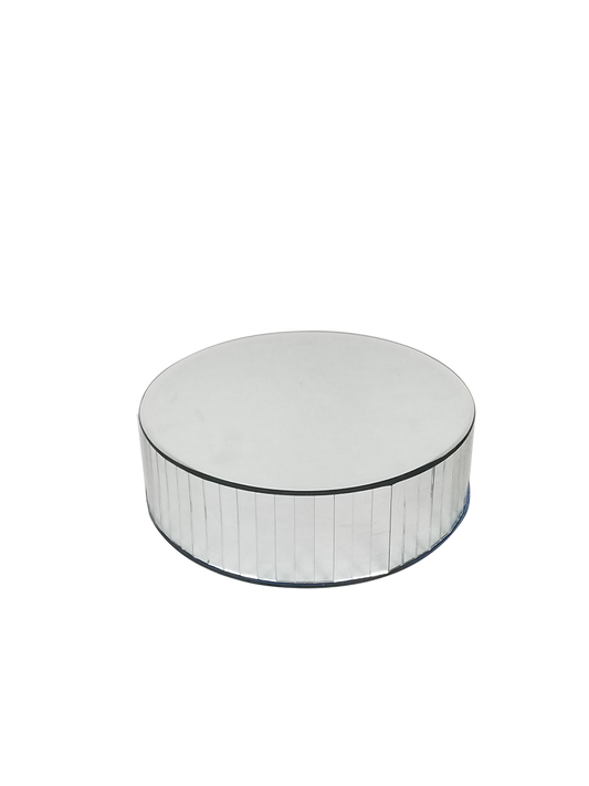 MRD-3454 - Round Mirror Box Cake Stand H 3" x W 10"