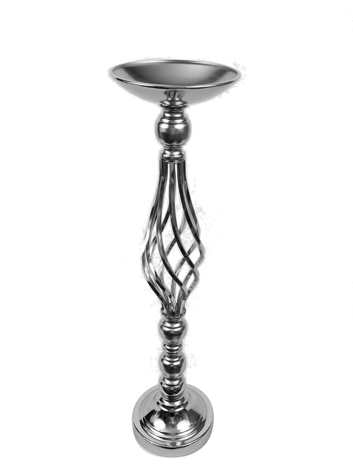F338-3 - Spiral Mermaid Metal Flower Stand 24"