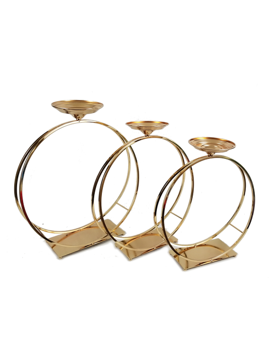 F705 - Set of 3 Double Ring Flower Stand