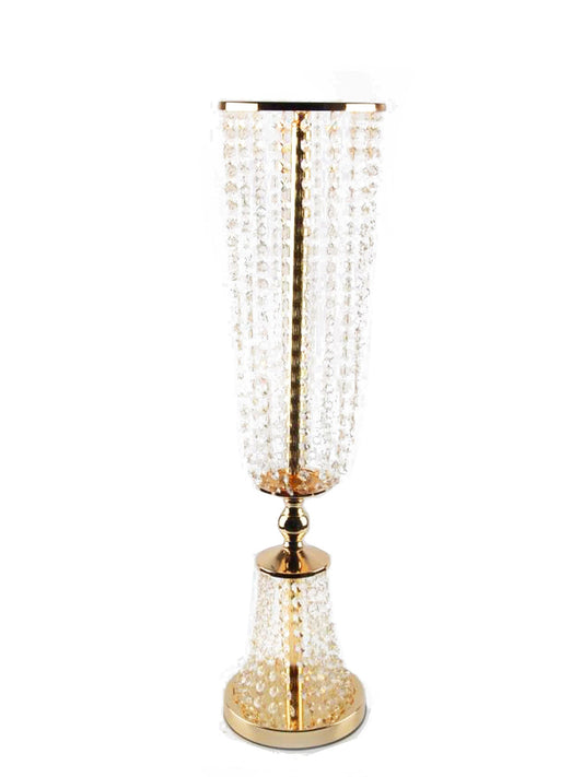 HX6075 - Tall Gold Crystal Garland Chandelier Stand 28"