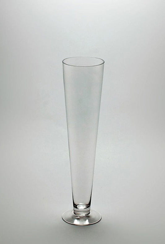 TP0520 - Clear Heavy Duty Trumpet Glass Vase 20"