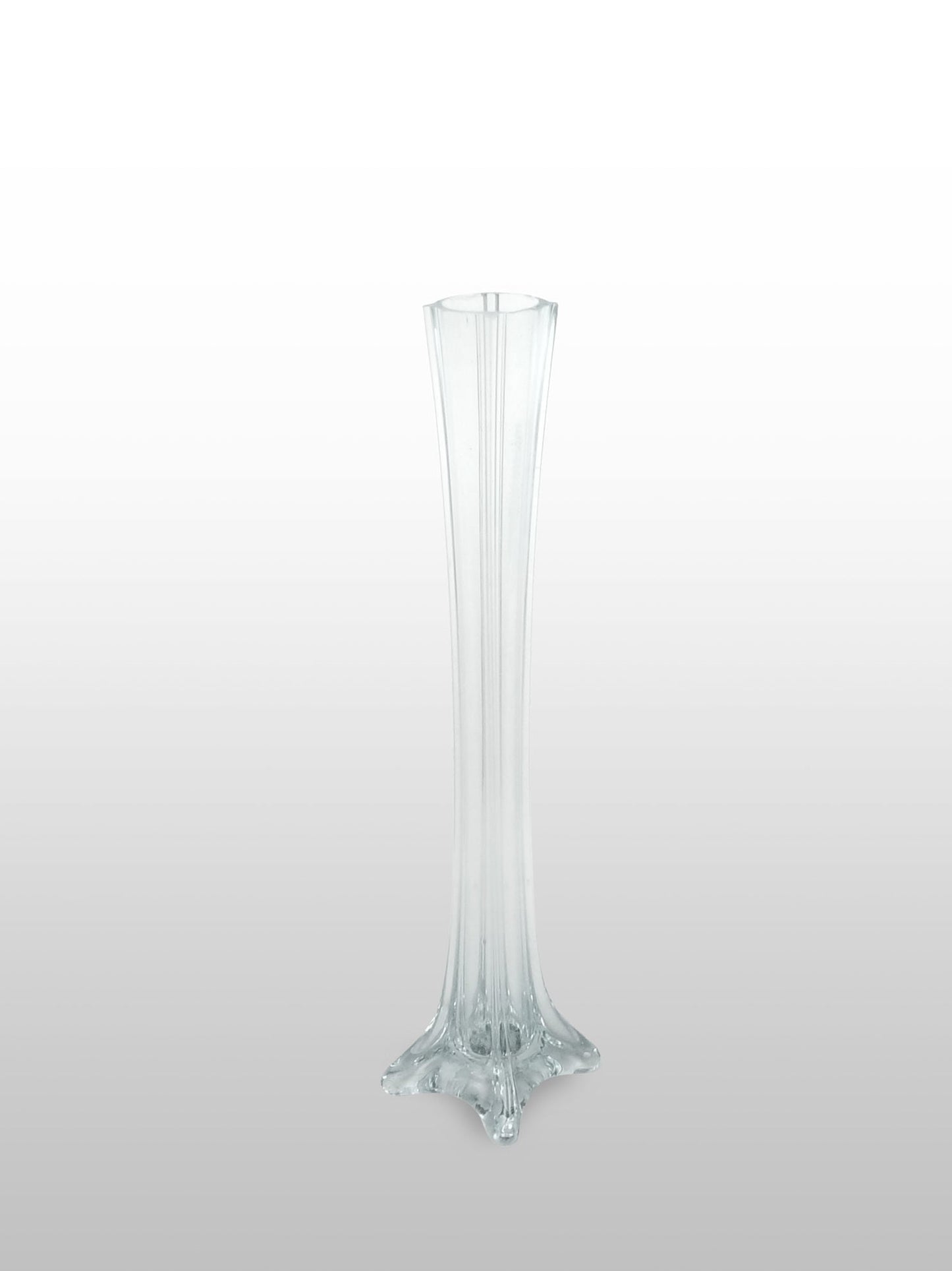 Clear Eiffel Tower Glass Flower Vase 16"
