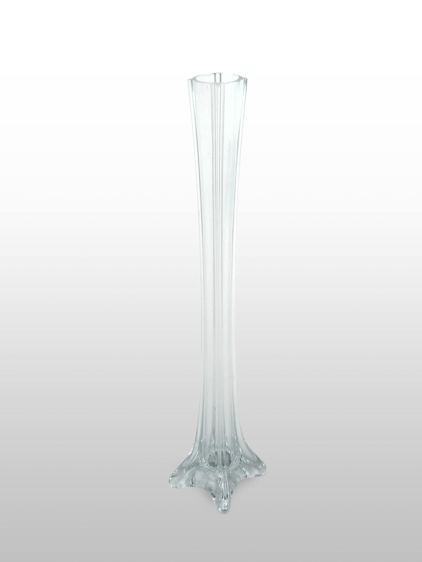Clear Eiffel Tower Glass Flower Vase 20"