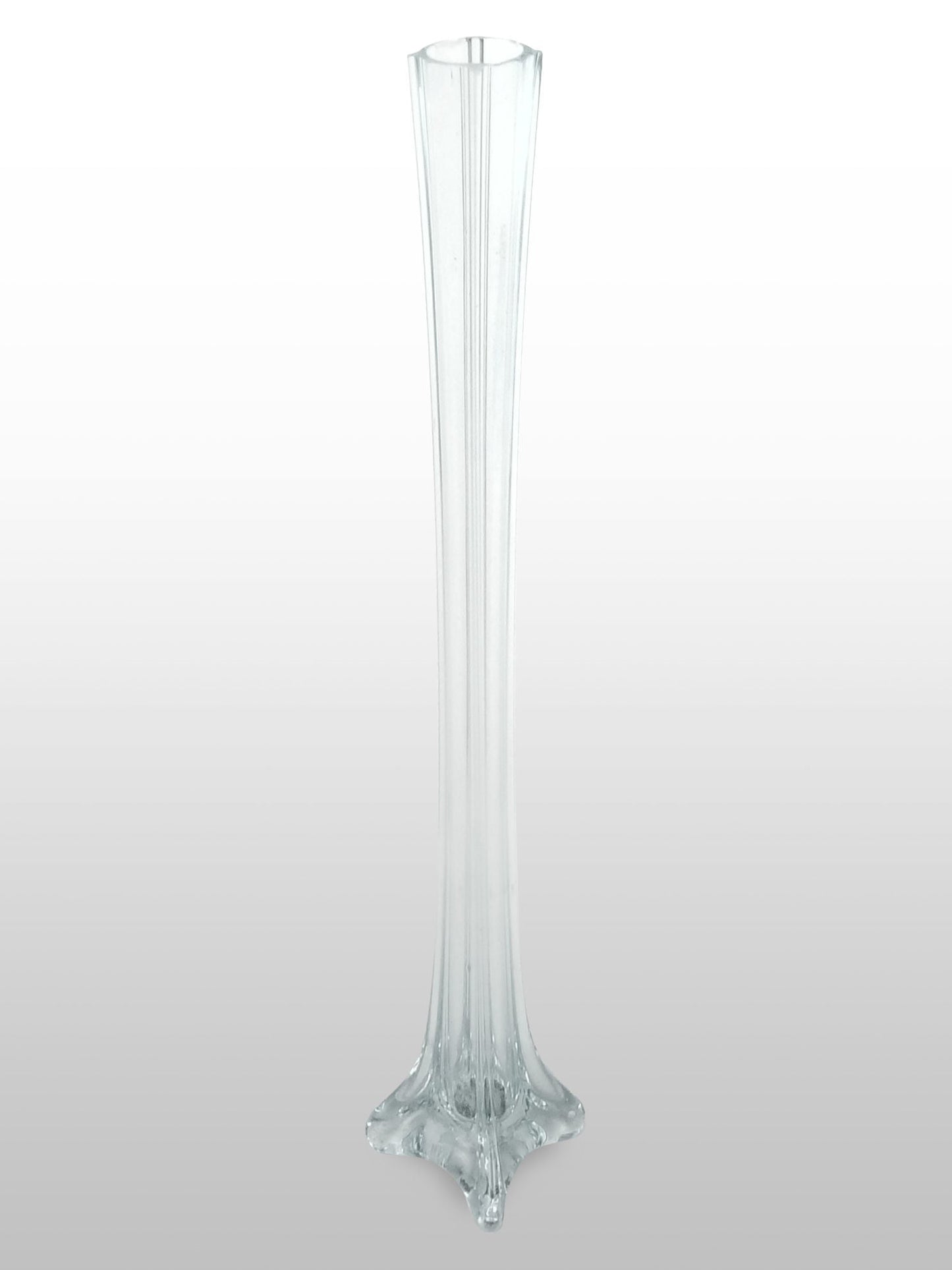 Clear Eiffel Tower Glass Flower Vase 24"
