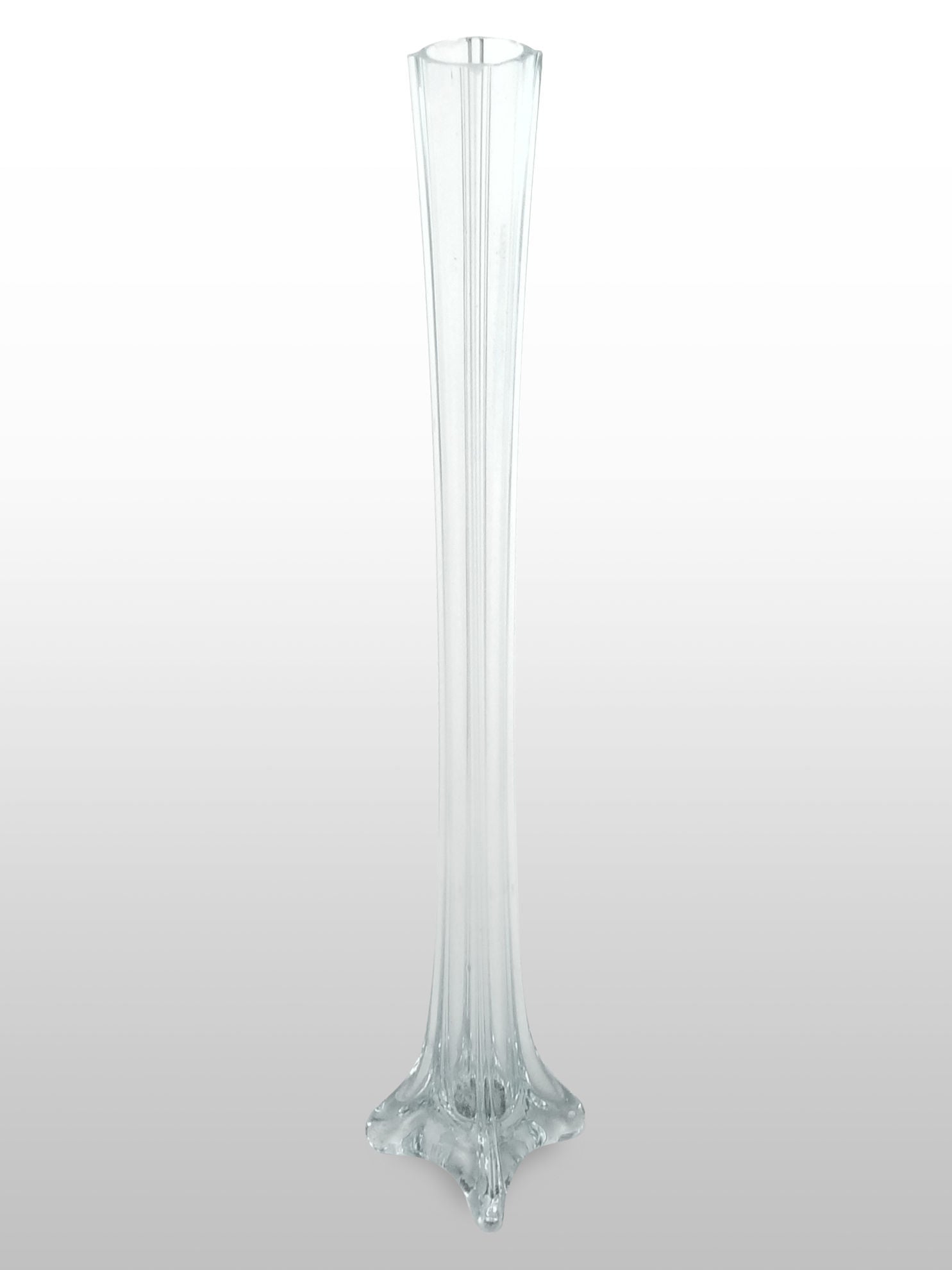 Clear Eiffel Tower Glass Flower Vase 24"
