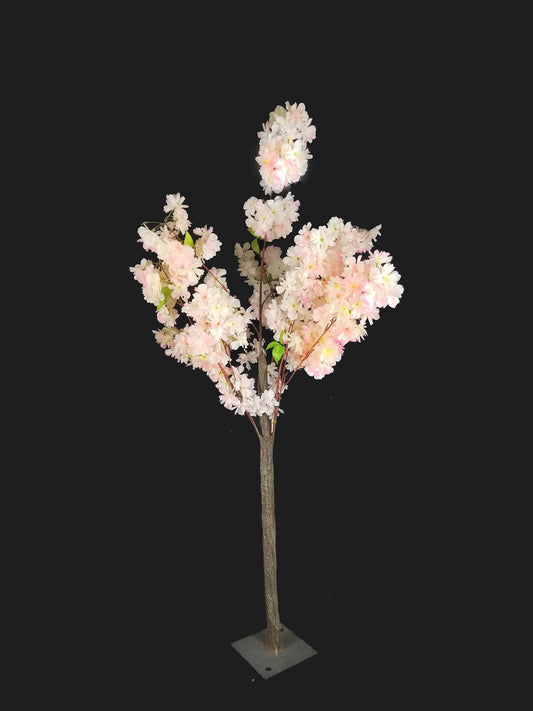 SLMB17-2 Pink Tall Artificial Cherry Bloom Tabletop Centerpieces Tree 54"
