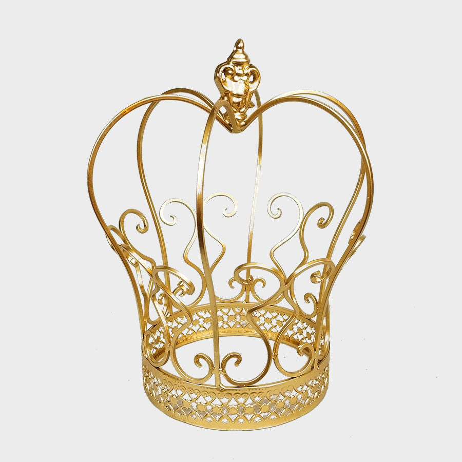 WIRE9-L GD - 13" Large Wire Crown Decoration Topper