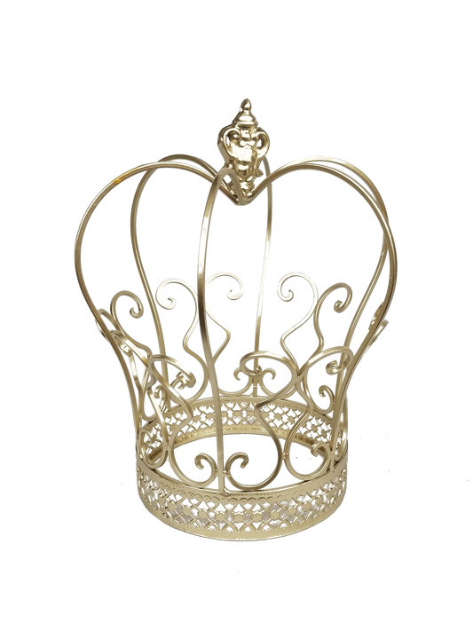 WIRE9-L SL - 13" Large Wire Crown Decoration Topper