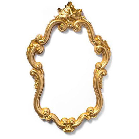 PF1512 - Gold Plastic Wavy Frame Photo Prop Set